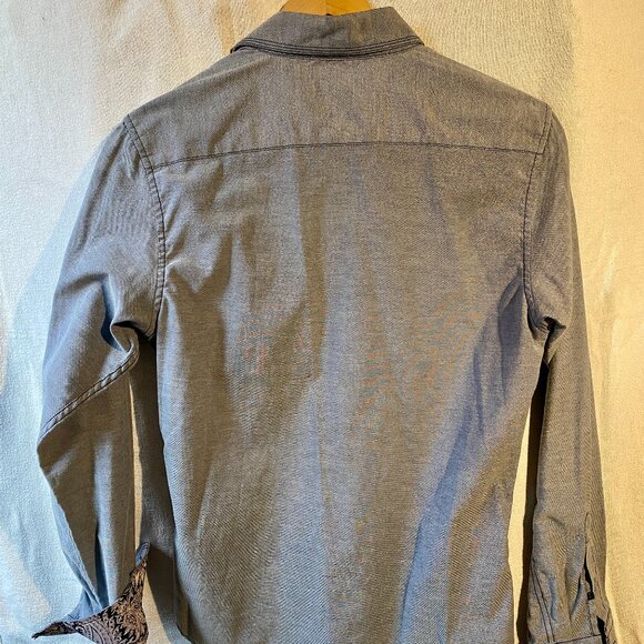 Men's Arcadia button down dress shirt. Double square button design. Size M - Picture 5 of 10